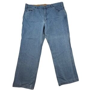 Duluth Trading Co Mens Jeans 44x30 Light Wash Straight Leg Cotton Work Pants‎